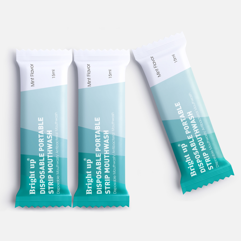 Hương bạc hà Chất lỏng rửa miệng không chứa cồn có túi đựng 10ml Nhãn riêng
