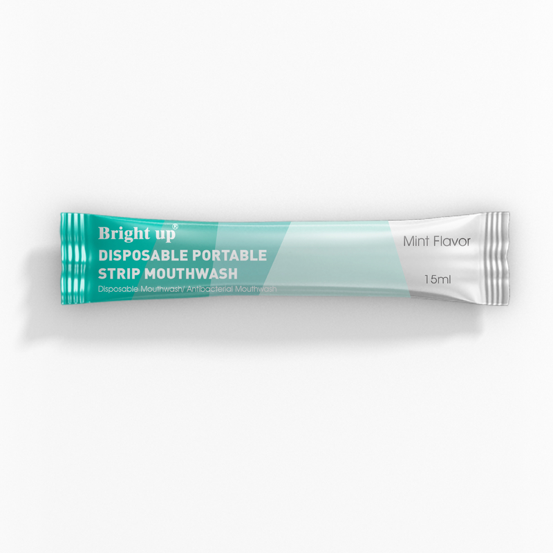 Hương bạc hà Chất lỏng rửa miệng không chứa cồn có túi đựng 10ml Nhãn riêng