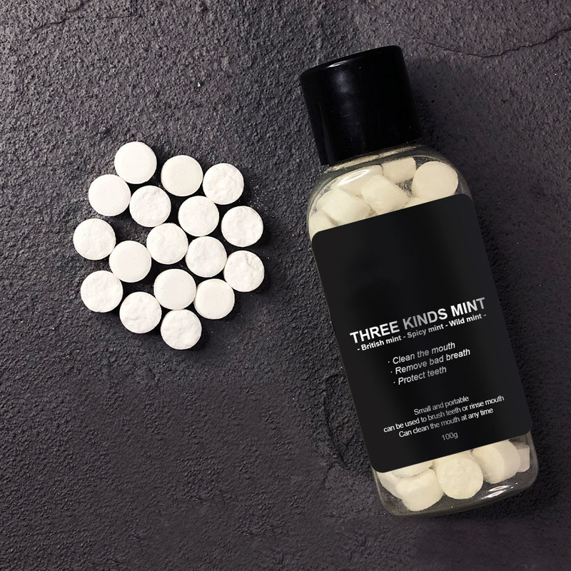 Viên nén kem đánh răng có thể nhai được OEM Bubble Gum Refill Pack Làm trắng răng Chống hương vị bạc hà