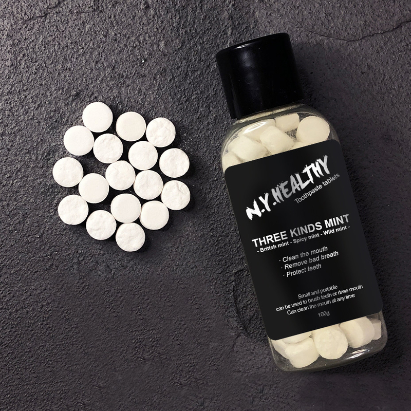 Viên uống kem đánh răng thân thiện với môi trường với kem đánh răng không có chất thải Fluoride Tab bằng nhựa Miễn phí dễ dàng cắn