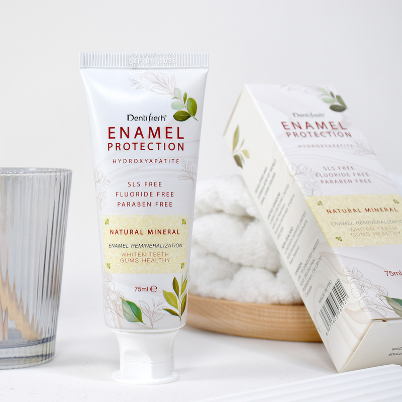 HAP ENAMEL Bảo vệ sLS miễn phí paraben khoáng chất tự nhiên miễn phí hydroxyapatite nướu răng trắng lành mạnh