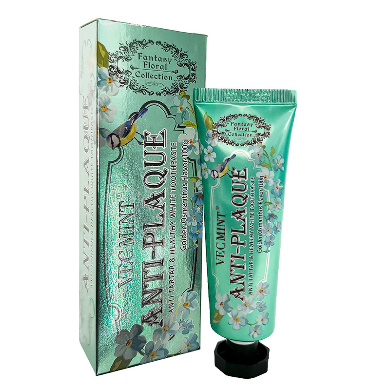 Mắt trắng hoa hương vị kem đánh răng với sorbitol silic 400g giấy trắng hộp ống