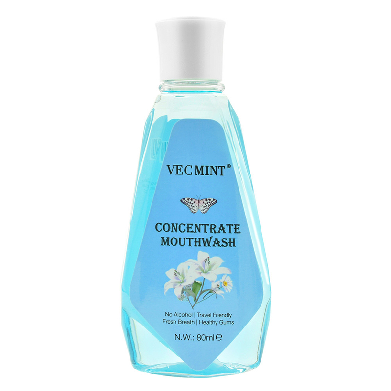 VECMINT Không cồn 80ml hương vị hoa chống vi khuẩn tập trung rửa miệng rửa miệng rửa răng