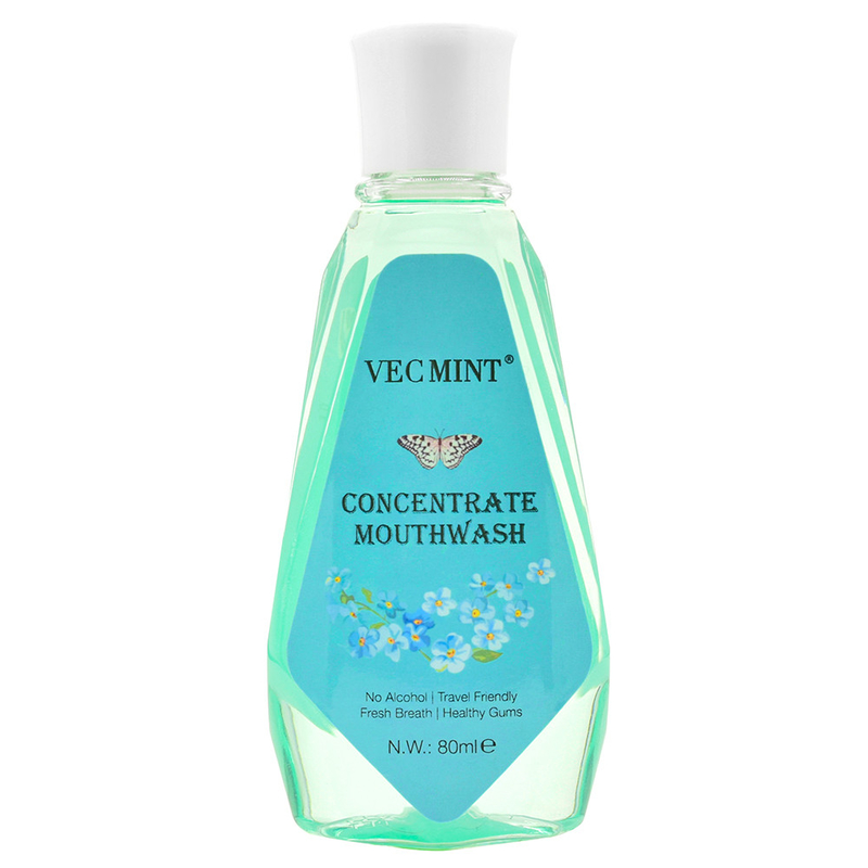 VECMINT Không cồn 80ml hương vị hoa chống vi khuẩn tập trung rửa miệng rửa miệng rửa răng
