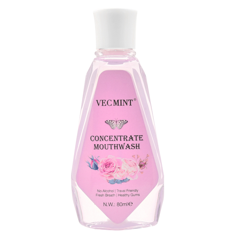 VECMINT Không cồn 80ml hương vị hoa chống vi khuẩn tập trung rửa miệng rửa miệng rửa răng