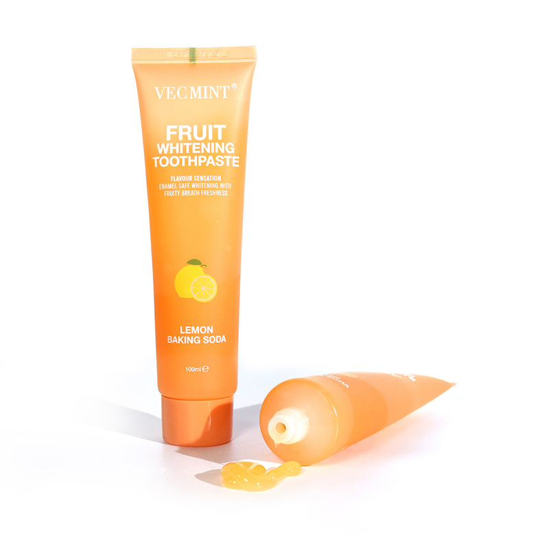 VEC MINT 100ml Hương vị trái cây Mắt tẩy trắng Làm sạch cơ bản Chăm sóc răng miệng Kem đánh răng làm mới