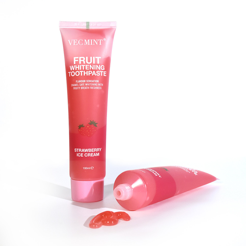 VEC MINT 100ml Hương vị trái cây Mắt tẩy trắng Làm sạch cơ bản Chăm sóc răng miệng Kem đánh răng làm mới