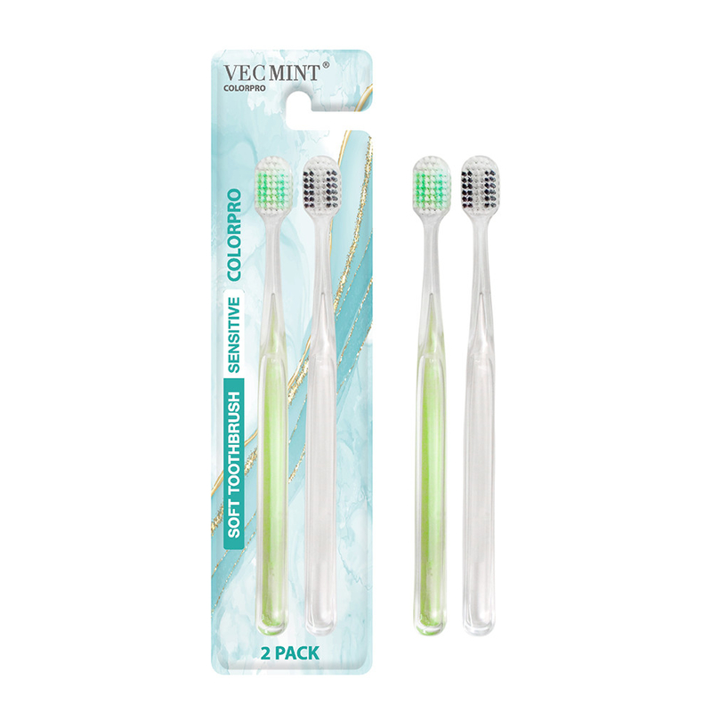 Đồ bán buôn Luxury Crystal Teeth Whitening Toothbrush Bristles Độ dày đặc cao Tẩy rửa sâu Crystal Clear Brush Handle Tooth