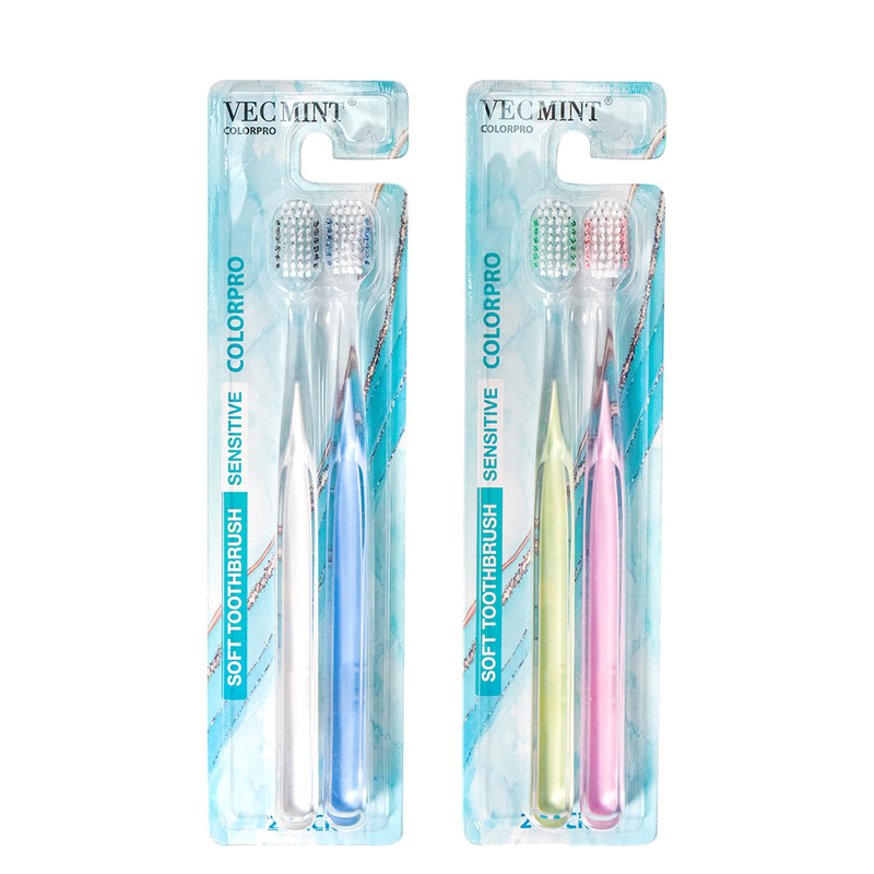 Đồ bán buôn Luxury Crystal Teeth Whitening Toothbrush Bristles Độ dày đặc cao Tẩy rửa sâu Crystal Clear Brush Handle Tooth