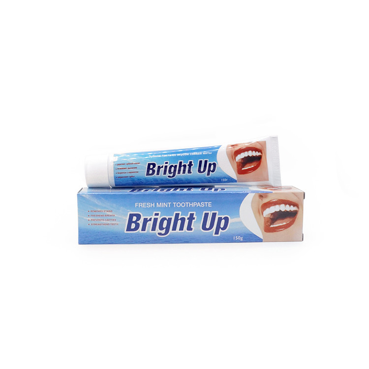 Làm sáng lên nhà máy sản xuất 150g hương vị bạc hà hơi thở tươi răng răng làm trắng kem đánh răng