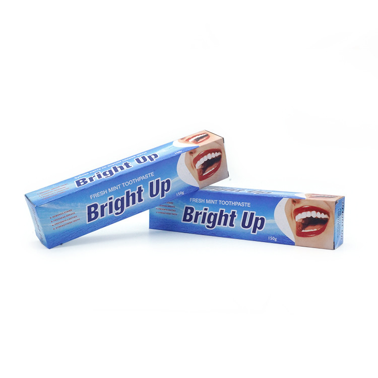 Làm sáng lên nhà máy sản xuất 150g hương vị bạc hà hơi thở tươi răng răng làm trắng kem đánh răng