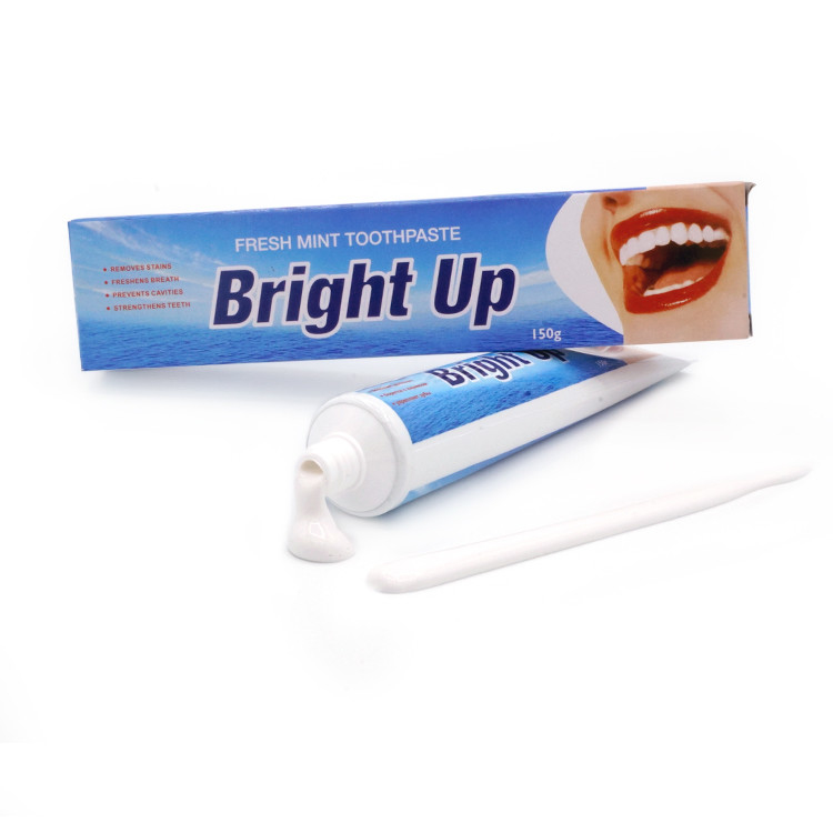 Làm sáng lên nhà máy sản xuất 150g hương vị bạc hà hơi thở tươi răng răng làm trắng kem đánh răng