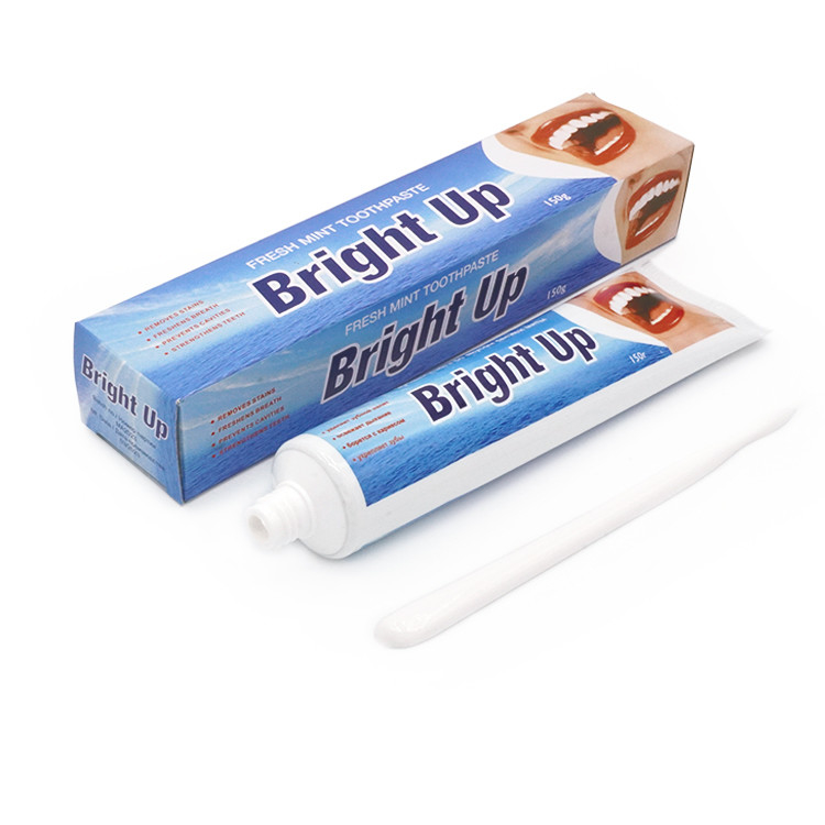 Làm sáng lên nhà máy sản xuất 150g hương vị bạc hà hơi thở tươi răng răng làm trắng kem đánh răng