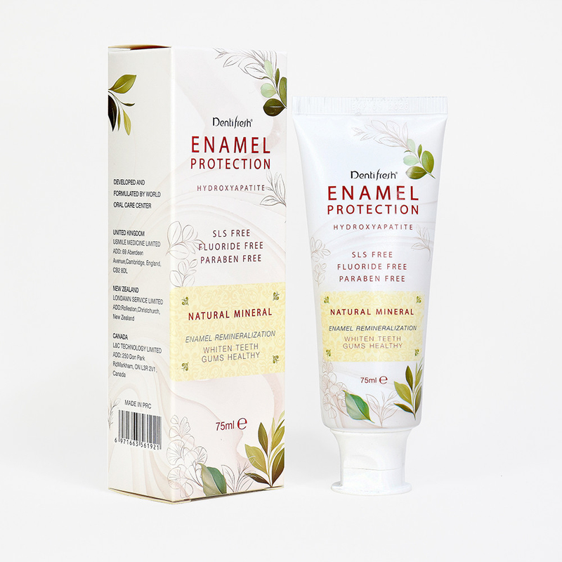 Kem đánh răng tươi 75ml - Hydroxyapatite SLS - Không chứa fluor tự do với khoáng chất tự nhiên để tái khoáng hóa men