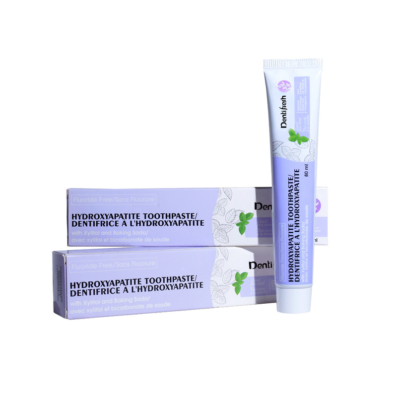 Fluoride tươi răng - Kem đánh răng miễn phí, 80ml - Hydroxyapatite công thức với xylitol và baking soda cho sức khỏe răng miệng