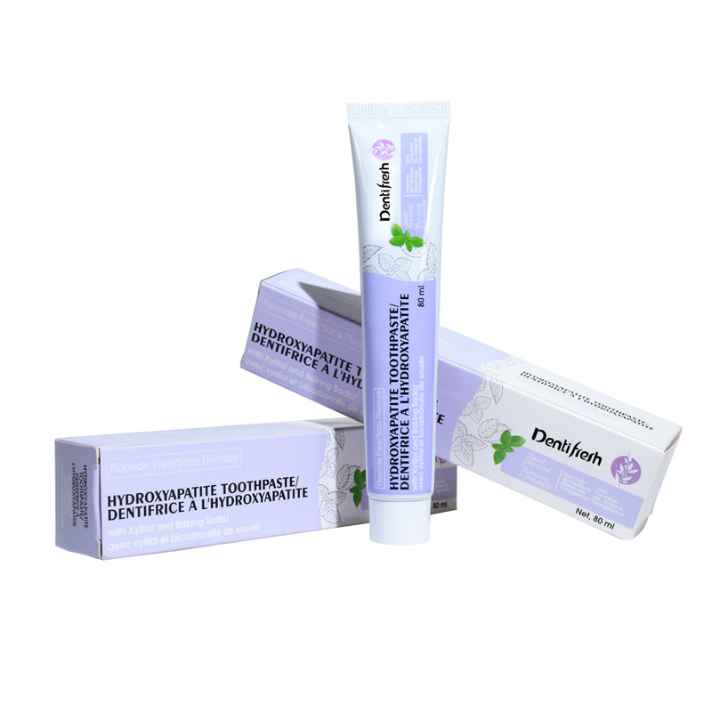 Fluoride tươi răng - Kem đánh răng miễn phí, 80ml - Hydroxyapatite công thức với xylitol và baking soda cho sức khỏe răng miệng