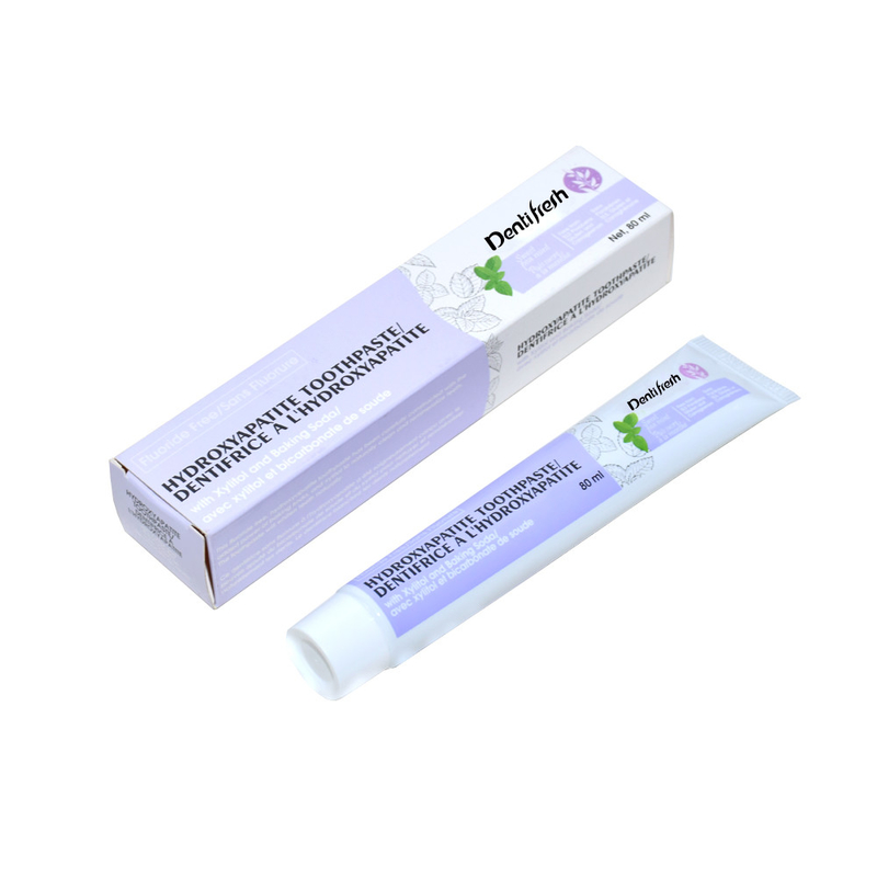 Fluoride tươi răng - Kem đánh răng miễn phí, 80ml - Hydroxyapatite công thức với xylitol và baking soda cho sức khỏe răng miệng