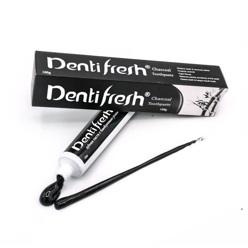 COOL ATE Bamboo Charcoal Toothpaste -Removes stains and Protects Gums 100g Củng cố răng mới mẻ và sạch sẽ