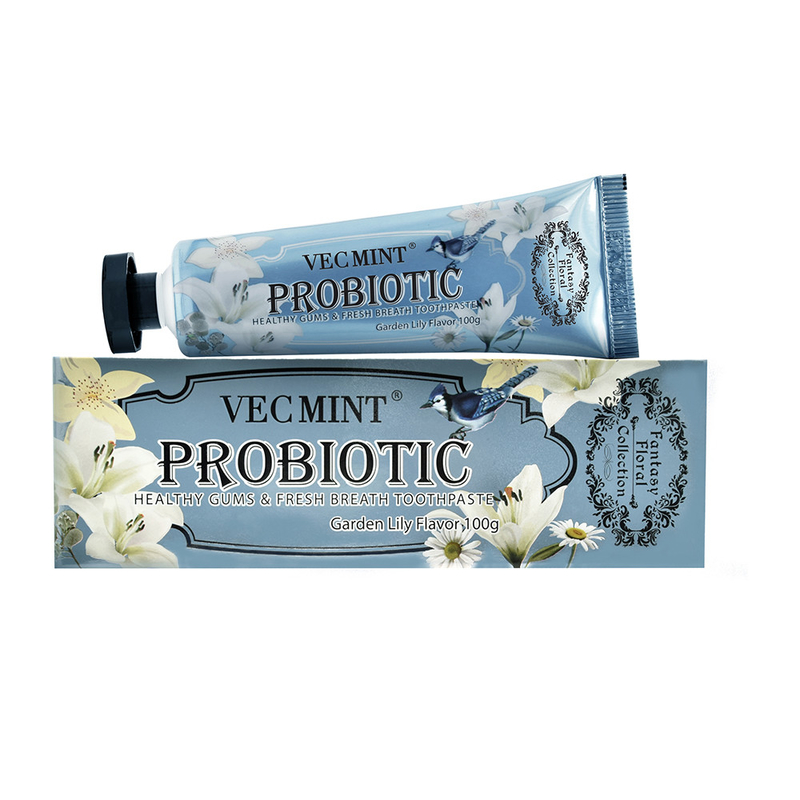 Vecmint Lily Kem đánh răng 100g Kem đánh răng cho răng khỏe mạnh Bộ sưu tập hoa nóng hổi Nhà máy giao hàng trực tiếp