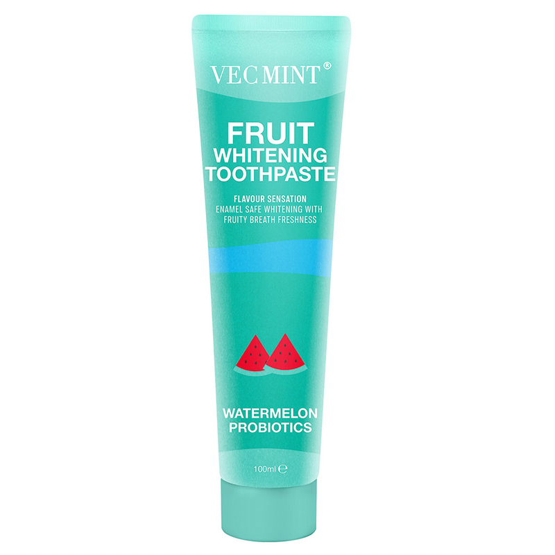Bộ sưu tập kem đánh răng làm trắng trái cây Vecmint 100ml bao gồm dưa hấu Probiotics chanh baking soda & More Smile sáng hơn