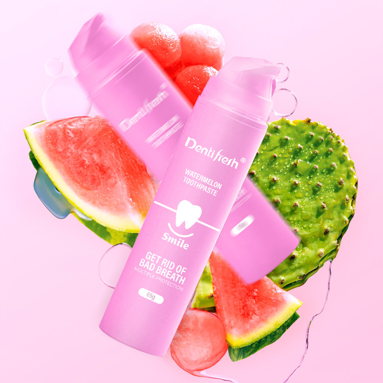 Chất tẩy răng tươi 65g Chọn kem đánh răng có hương vị: Từ bạc hà mịn đến dưa hấu - Loại bỏ hơi thở hôi cho nụ cười tươi hơn