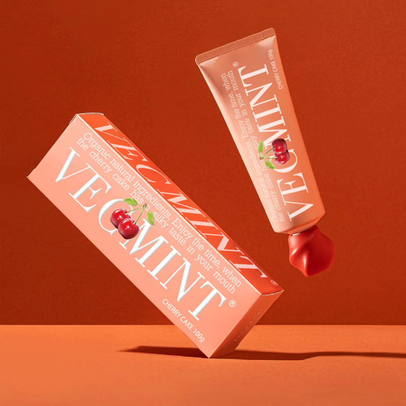 VECMINT Cherry Cake Món kem đánh răng hương vị - Với các thành phần tự nhiên hữu cơ, trải nghiệm uống sữa tuyệt vời