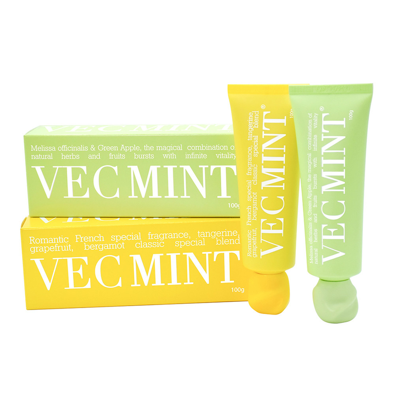 VECMINT 100g Kem đánh răng: Giải phóng sức sống miệng với các loại thảo mộc và trái cây tự nhiên kỳ diệu (Melissa officinalis & Green Apple)