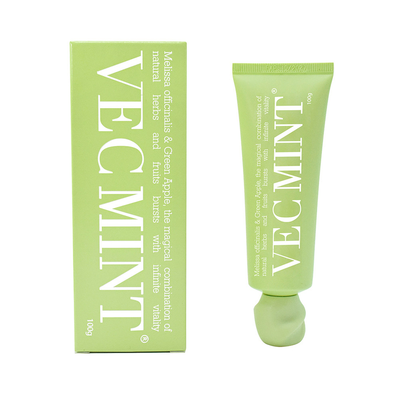 VECMINT 100g Kem đánh răng: Giải phóng sức sống miệng với các loại thảo mộc và trái cây tự nhiên kỳ diệu (Melissa officinalis & Green Apple)