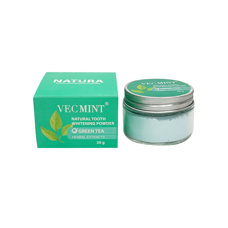 NATURA VECMINT bột làm trắng răng tự nhiên - Trà xanh chiết xuất thảo mộc chăm sóc răng miệng bột làm sáng (30g)