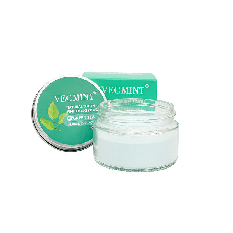 NATURA VECMINT bột làm trắng răng tự nhiên - Trà xanh chiết xuất thảo mộc chăm sóc răng miệng bột làm sáng (30g)