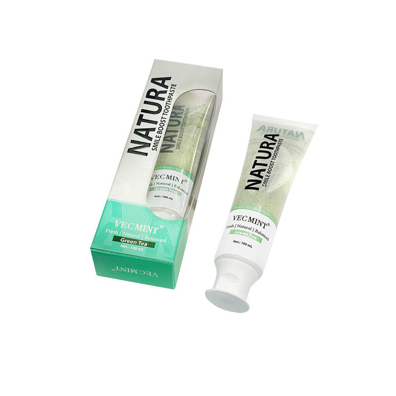 NATURA VECMINT Smile Boost kem đánh răng - Chất liệu thực vật tự nhiên hương vị trà xanh tươi cân bằng chăm sóc răng miệng 100ml