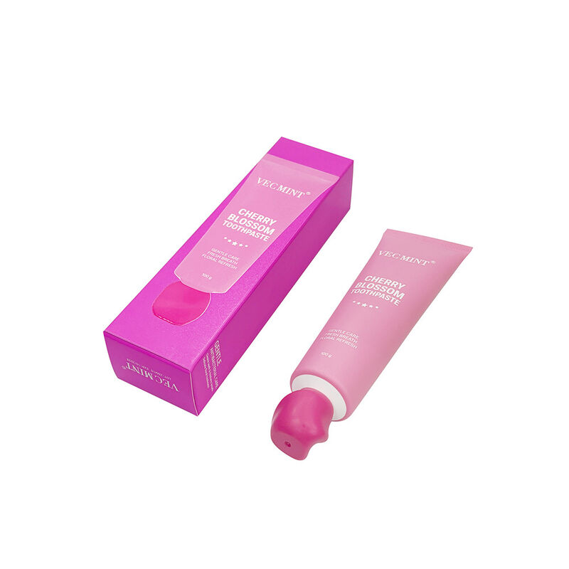 VECMINT 100g Kem đánh răng hương vị hoa anh đào - Chăm sóc răng miệng nhẹ nhàng để sửa chữa răng & hơi thở tươi mới lâu dài, sử dụng hàng ngày Kem không chứa fluoride