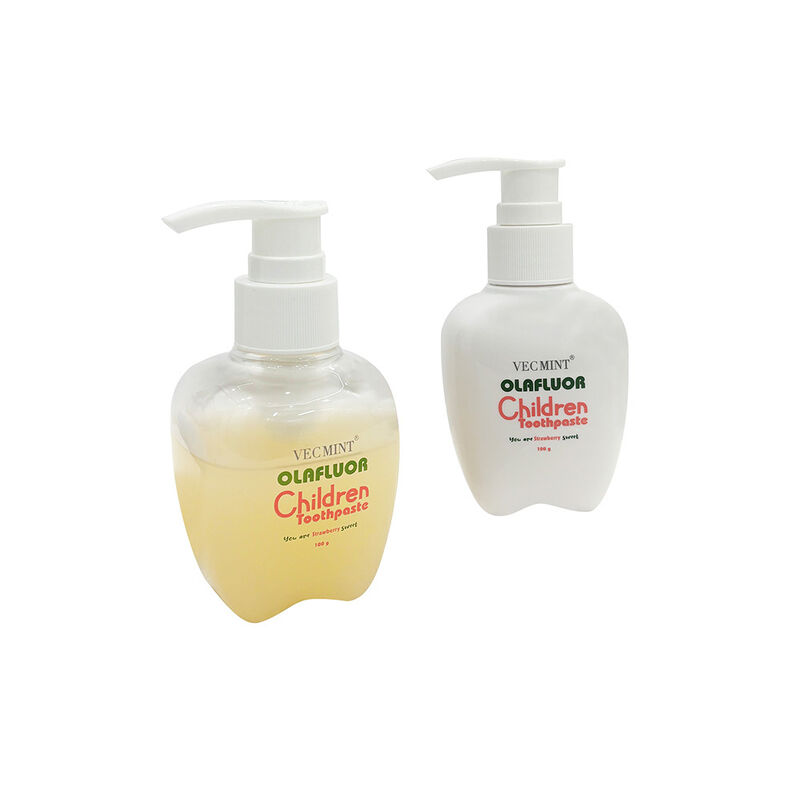 Kem đánh răng OLAFluor Children của VECMINT - Chai bơm 100g Hương vị Dâu tây Kem đánh răng chăm sóc răng miệng an toàn hàng ngày cho trẻ em