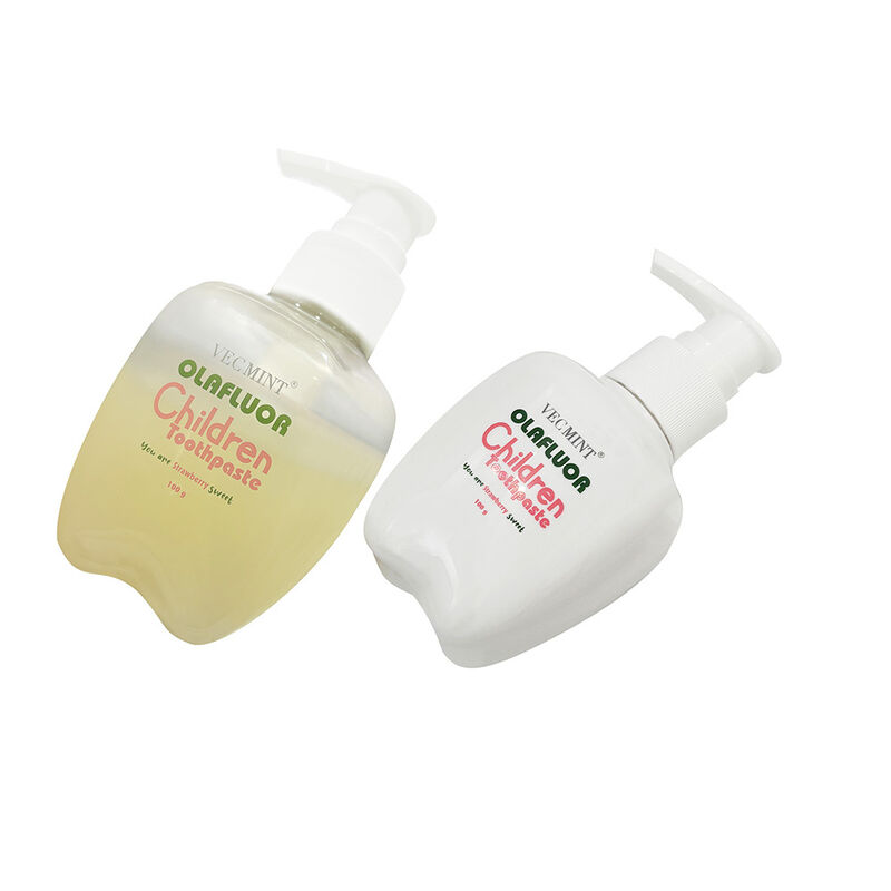 Kem đánh răng OLAFluor Children của VECMINT - Chai bơm 100g Hương vị Dâu tây Kem đánh răng chăm sóc răng miệng an toàn hàng ngày cho trẻ em