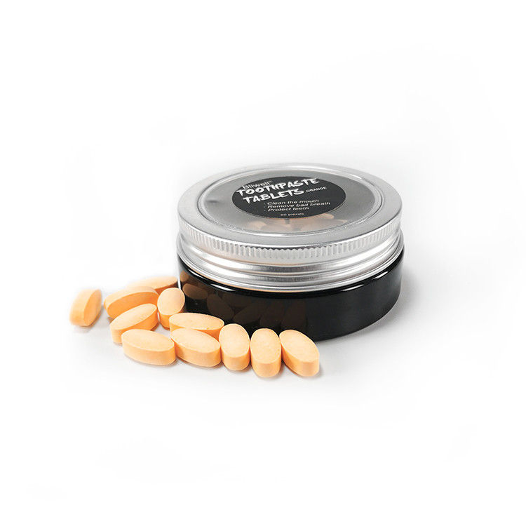 0,7g / viên Viên nén làm trắng răng rắn tại nhà Tinh chất thảo dược tự nhiên Hương vị kẹo cao su Bubble Gum