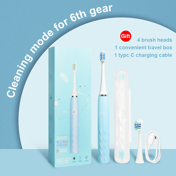 Bàn chải đánh răng làm trắng điện Một phím chuyển đổi tận hưởng 6 loại Bàn chải đánh răng chăm sóc răng OEM và chứng khoán
